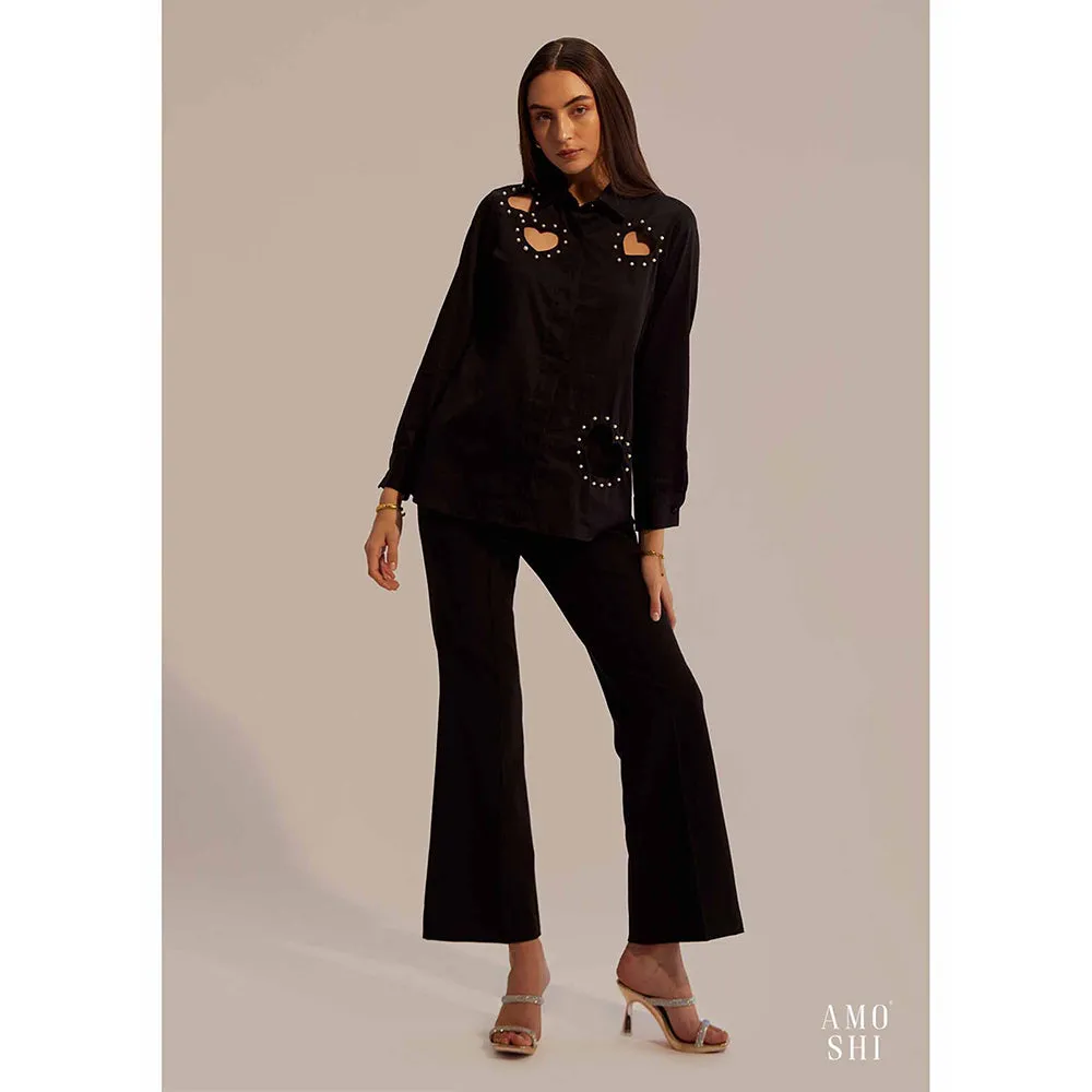 AMOSHI Black Embellished/Sequined Amore Shirt