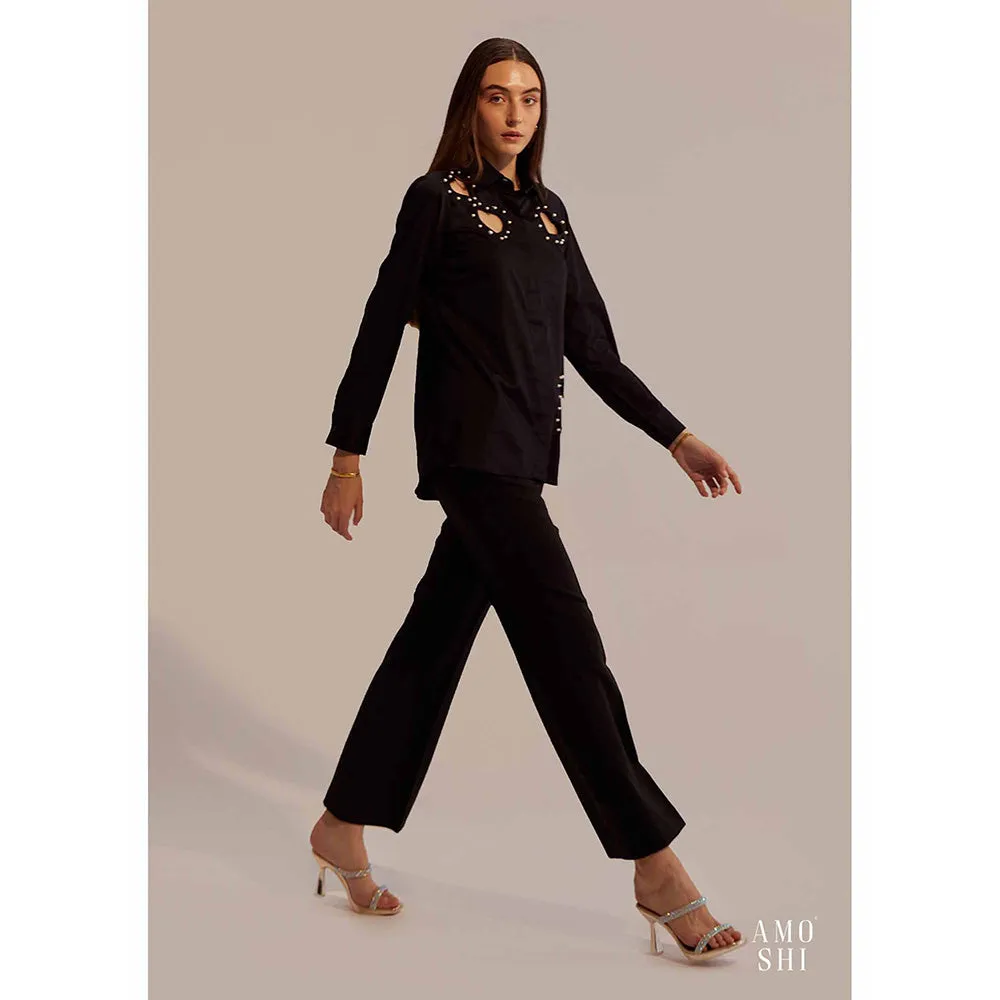 AMOSHI Black Embellished/Sequined Amore Shirt