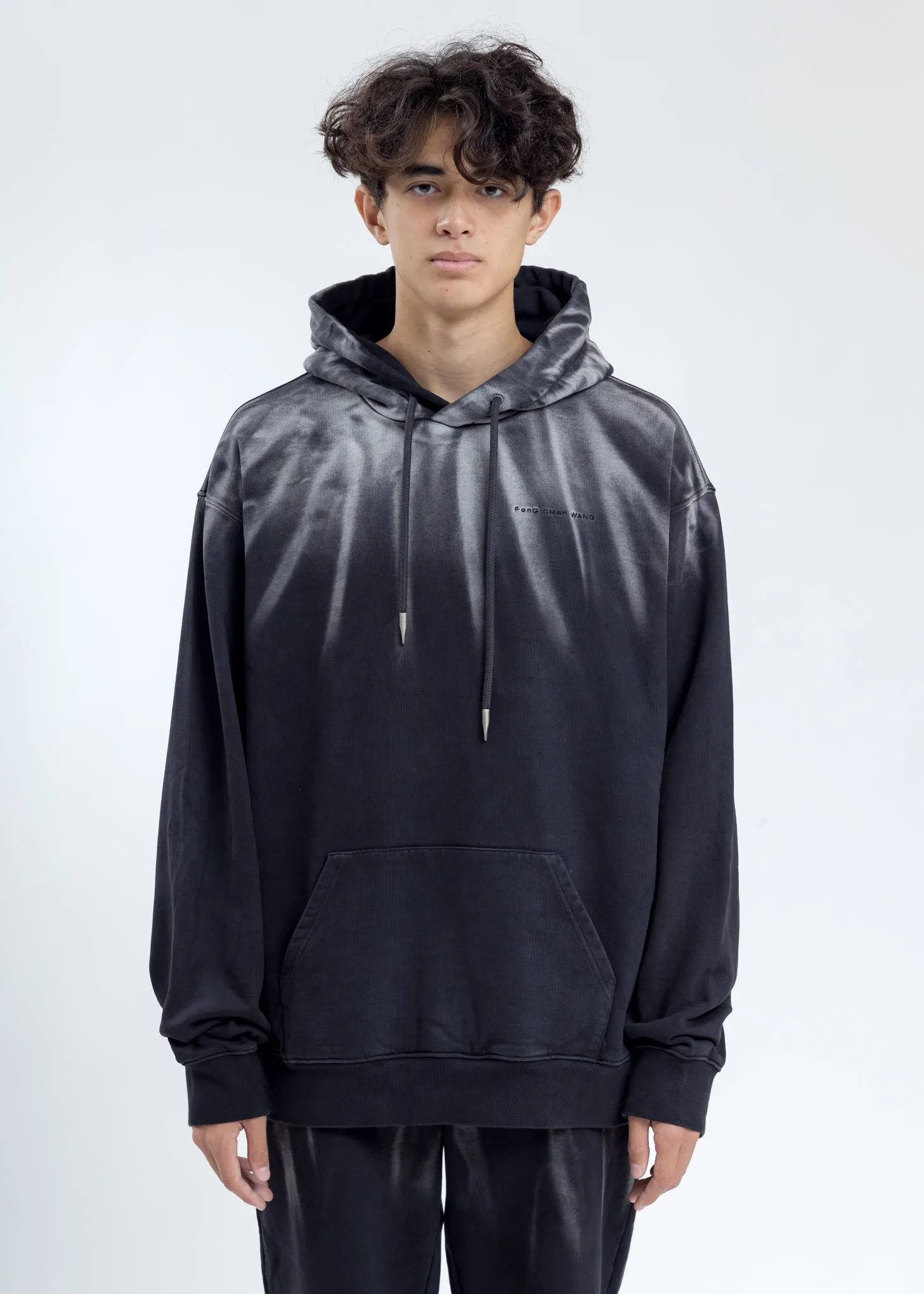Black French Terry Tie Dye Hoodie