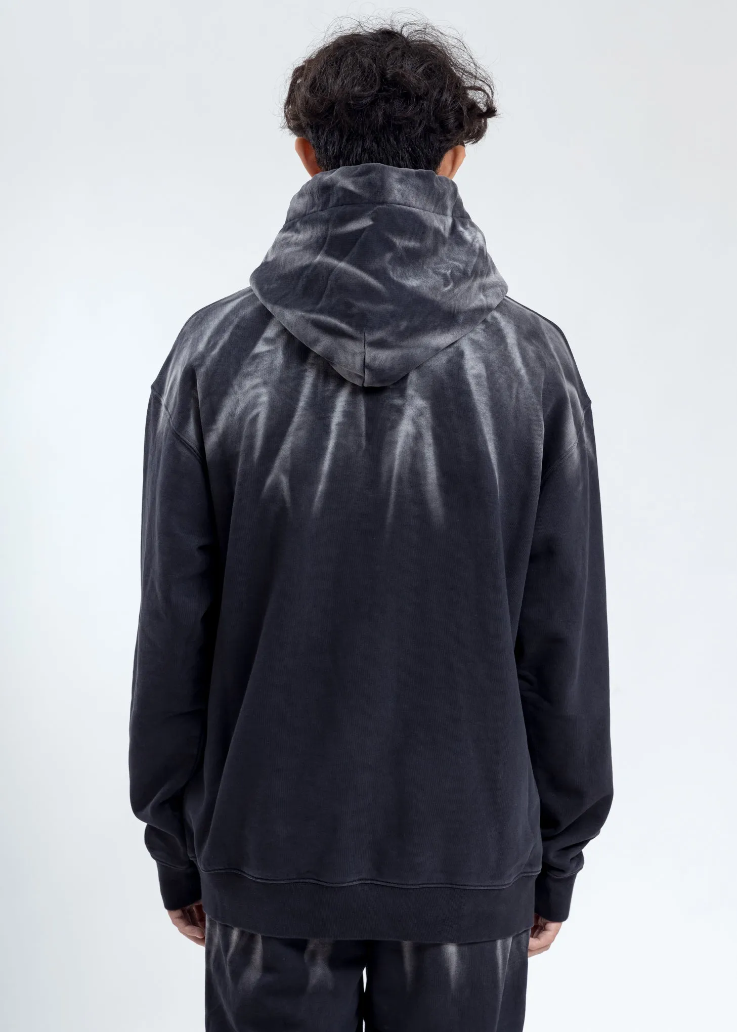 Black French Terry Tie Dye Hoodie