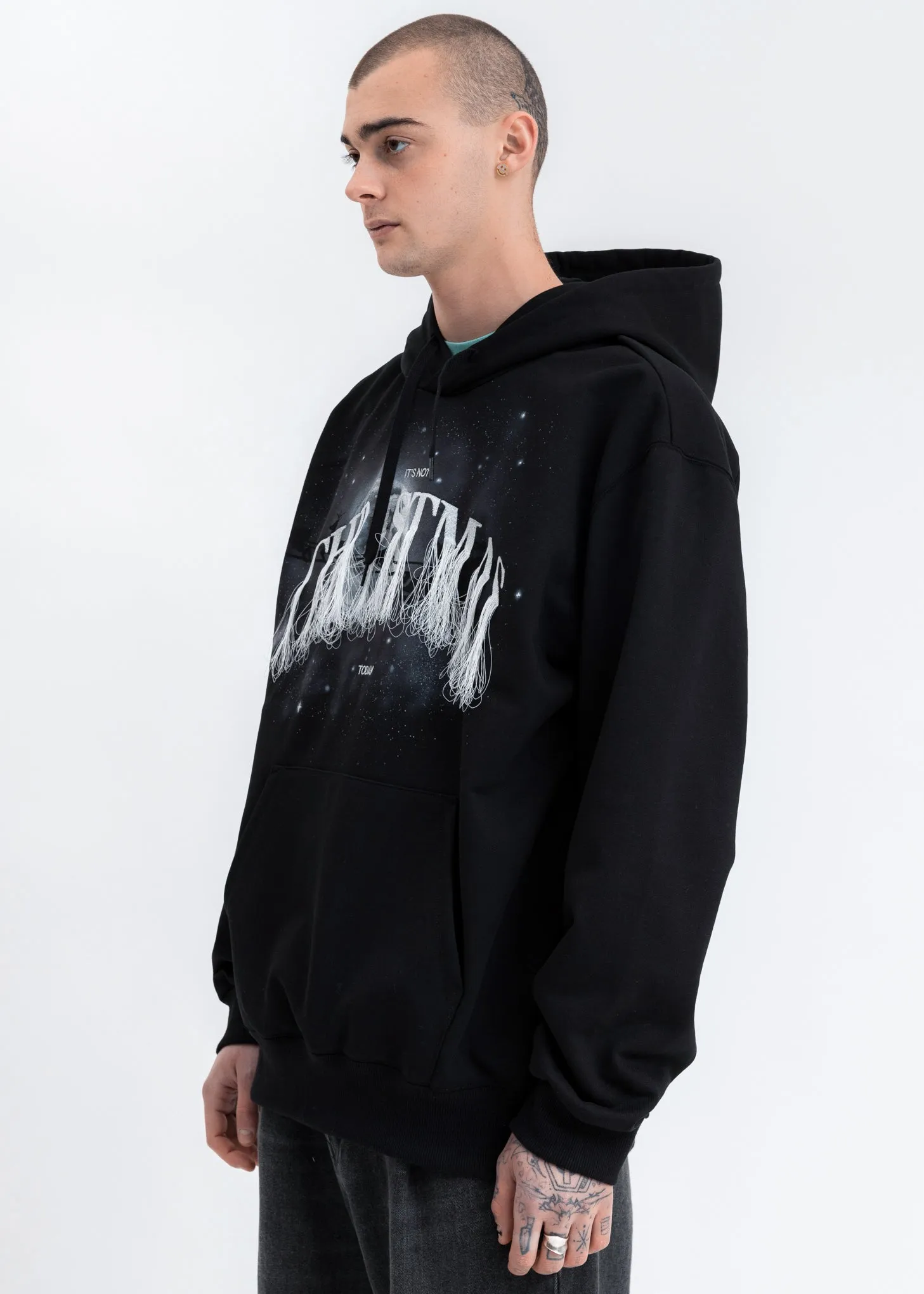 Black Not Christmas Embroidery Hoodie