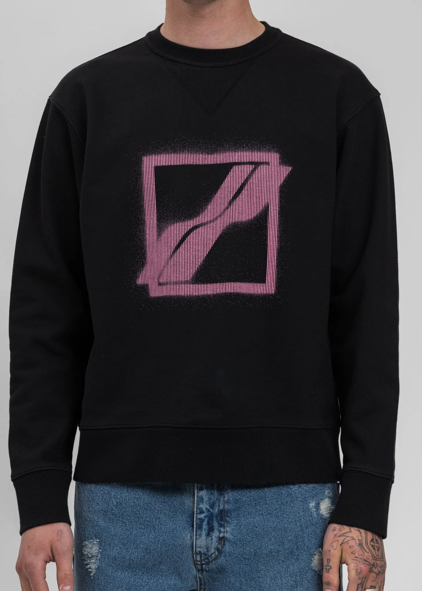 Black Slim Logo Sweater