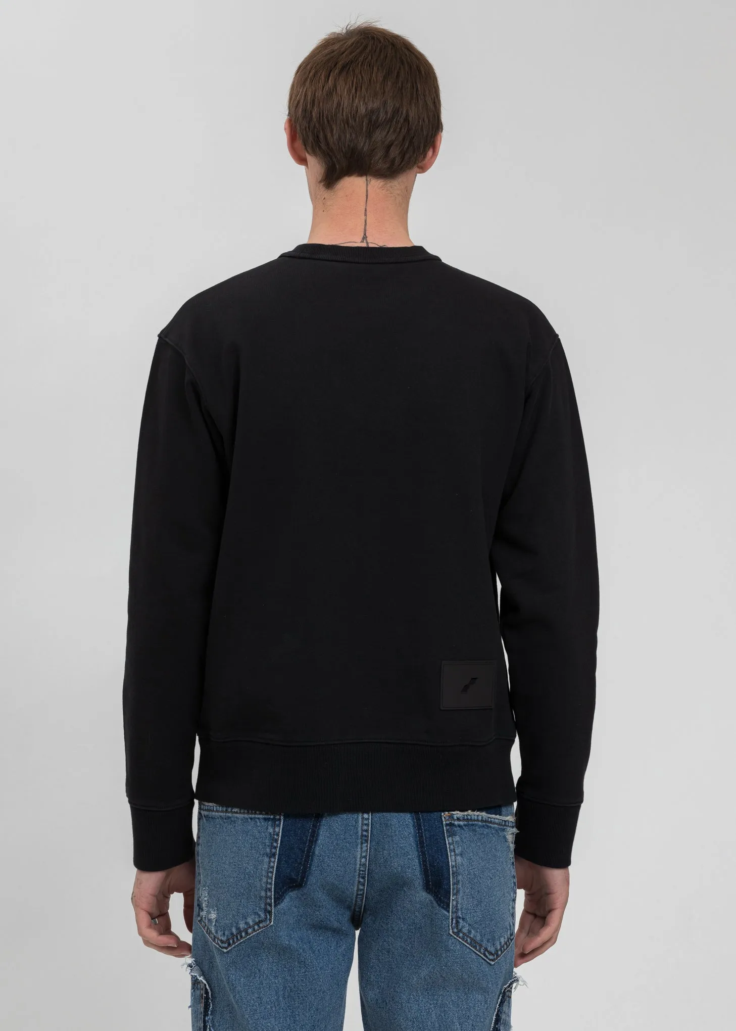 Black Slim Logo Sweater