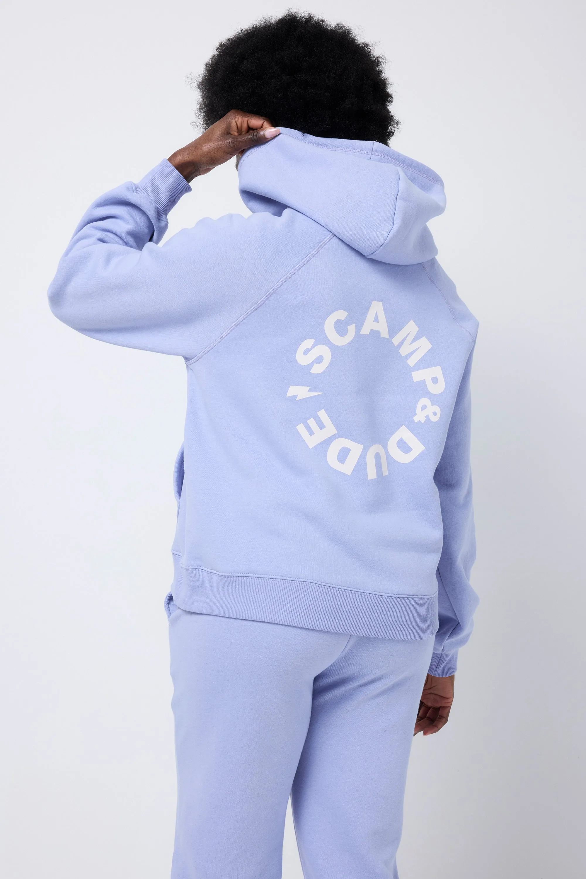 Blue Scamp & Dude Logo Relaxed Hoodie