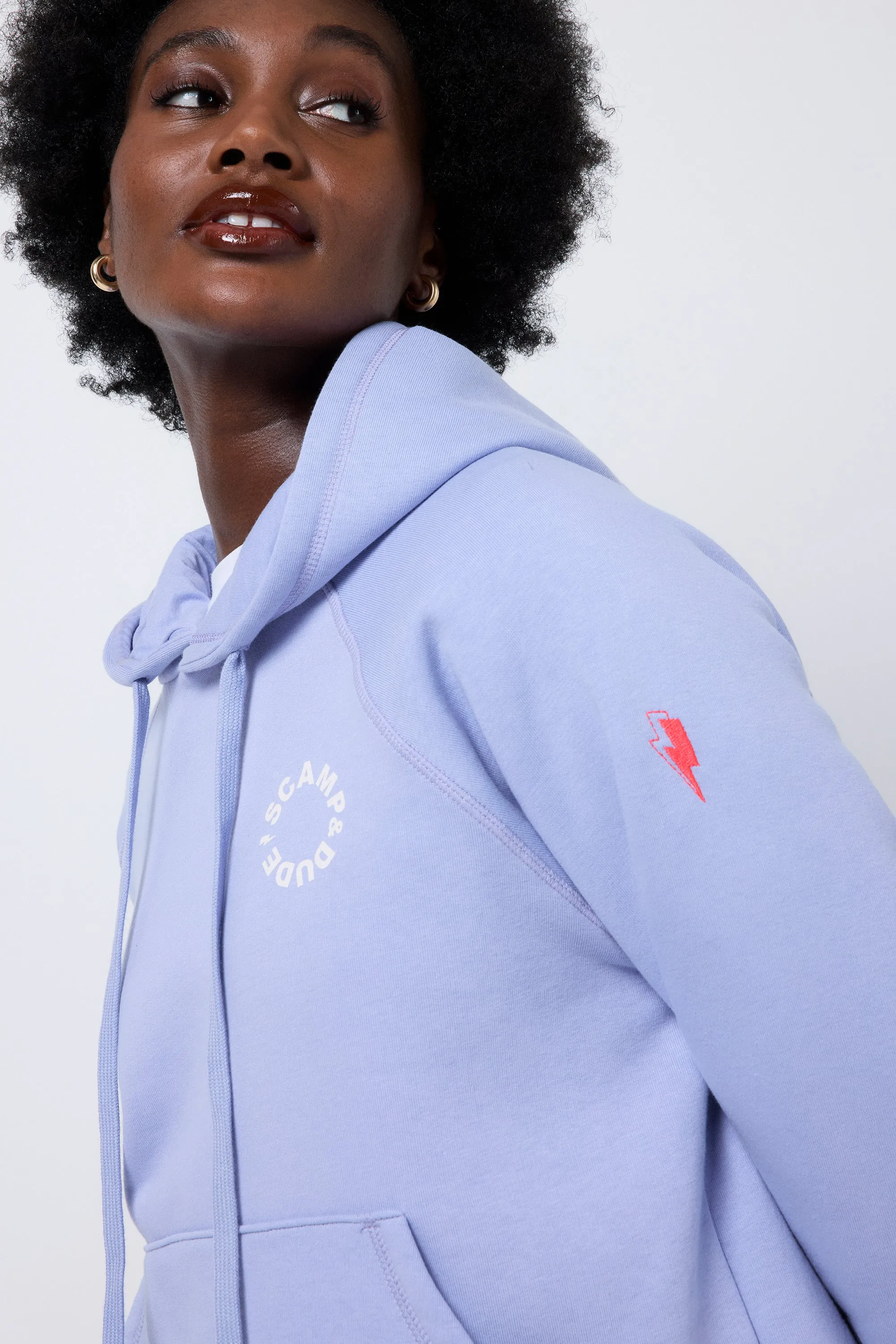 Blue Scamp & Dude Logo Relaxed Hoodie