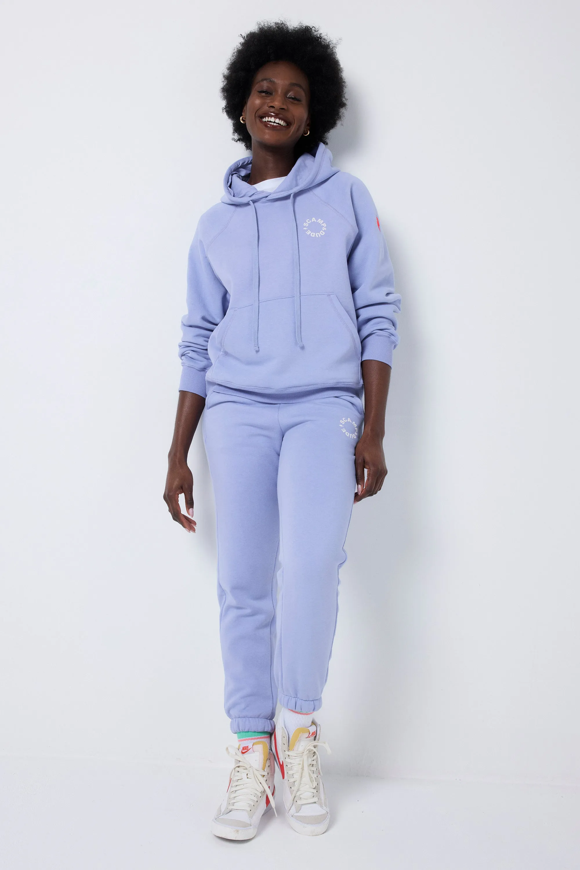 Blue Scamp & Dude Logo Relaxed Hoodie