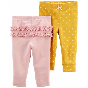 Carter's 2-Pack Cotton Pants Girl Multicolor 1L764210