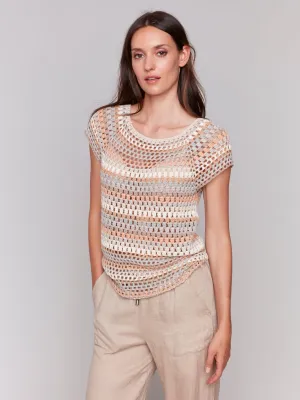 Charlie B Crochet Pullover C2778 Pebble