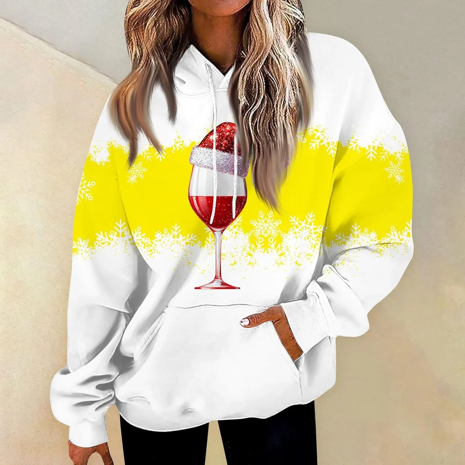 Christmas Sweatshirt, Women's Long Sleeve 2024 Sweatshirts Loose Crewneck Tops Snowman Print Pullover Blouse Daily Tunic