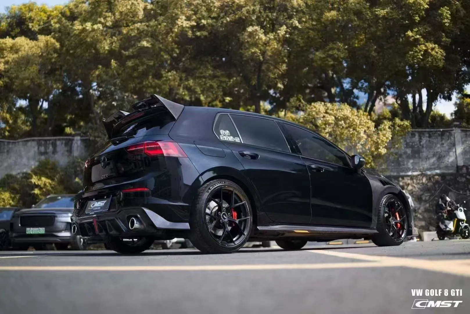 CMST Tuning Side Skirts  for Volkswagen Golf R GTI MK8 2022-ON Carbon Fiber / FRP