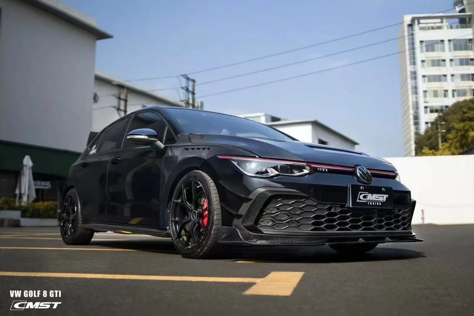 CMST Tuning Side Skirts  for Volkswagen Golf R GTI MK8 2022-ON Carbon Fiber / FRP