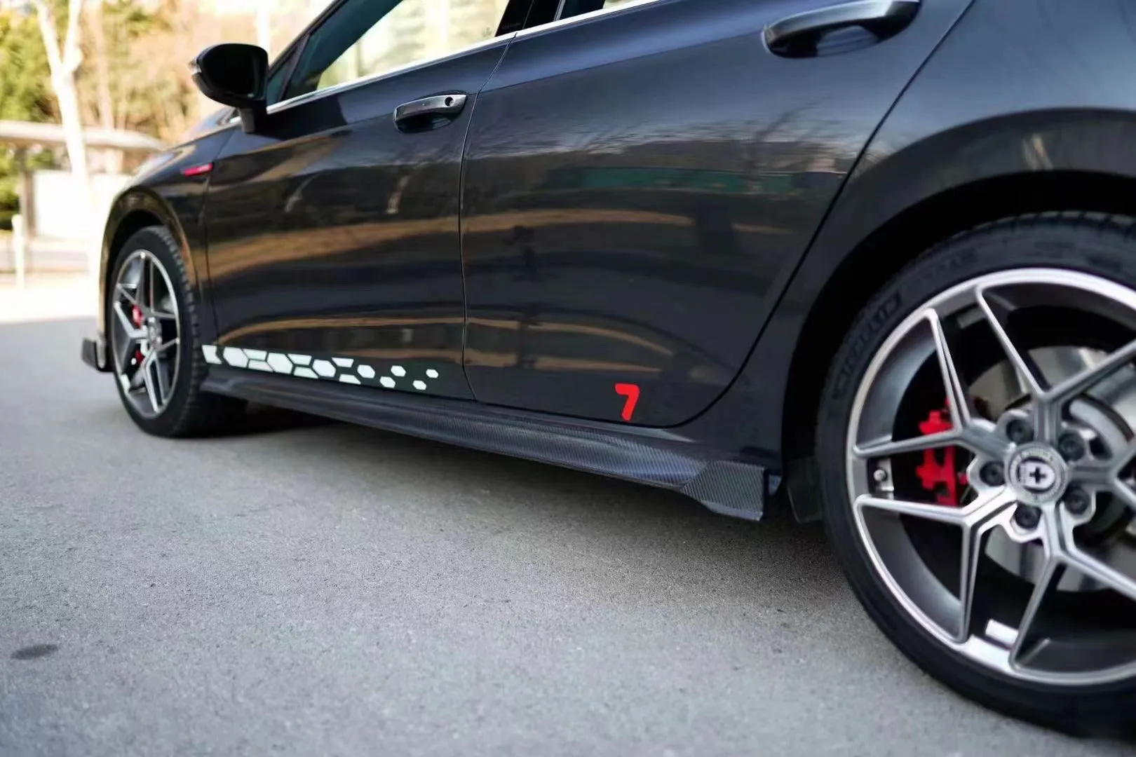 CMST Tuning Side Skirts  for Volkswagen Golf R GTI MK8 2022-ON Carbon Fiber / FRP