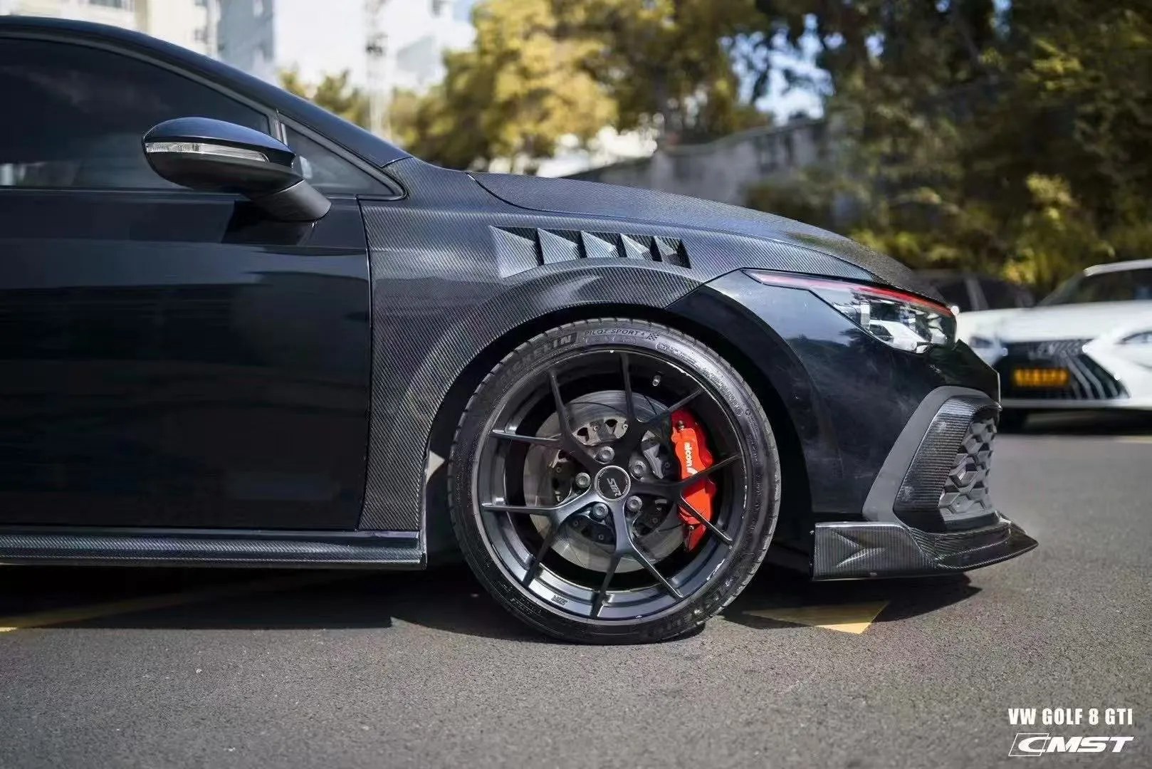 CMST Tuning Side Skirts  for Volkswagen Golf R GTI MK8 2022-ON Carbon Fiber / FRP