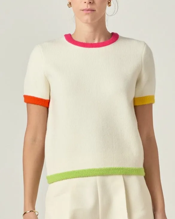 Color Block Sweater Top - Multi