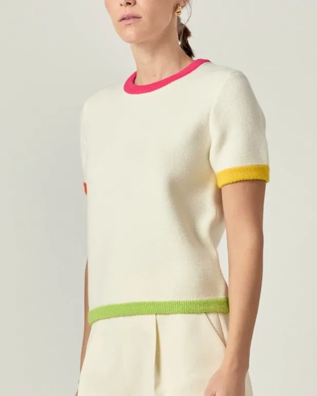Color Block Sweater Top - Multi