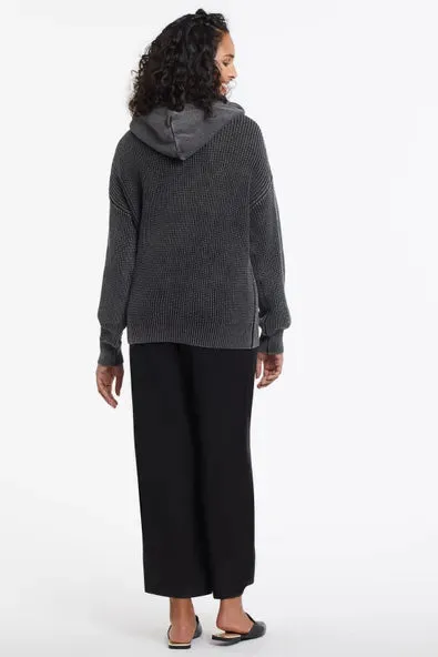 Cotton Henley Neck Hoodie