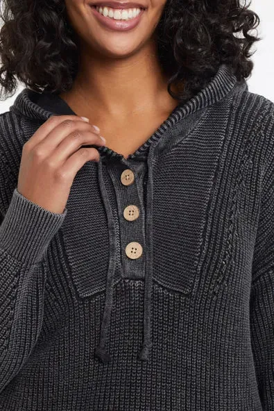 Cotton Henley Neck Hoodie