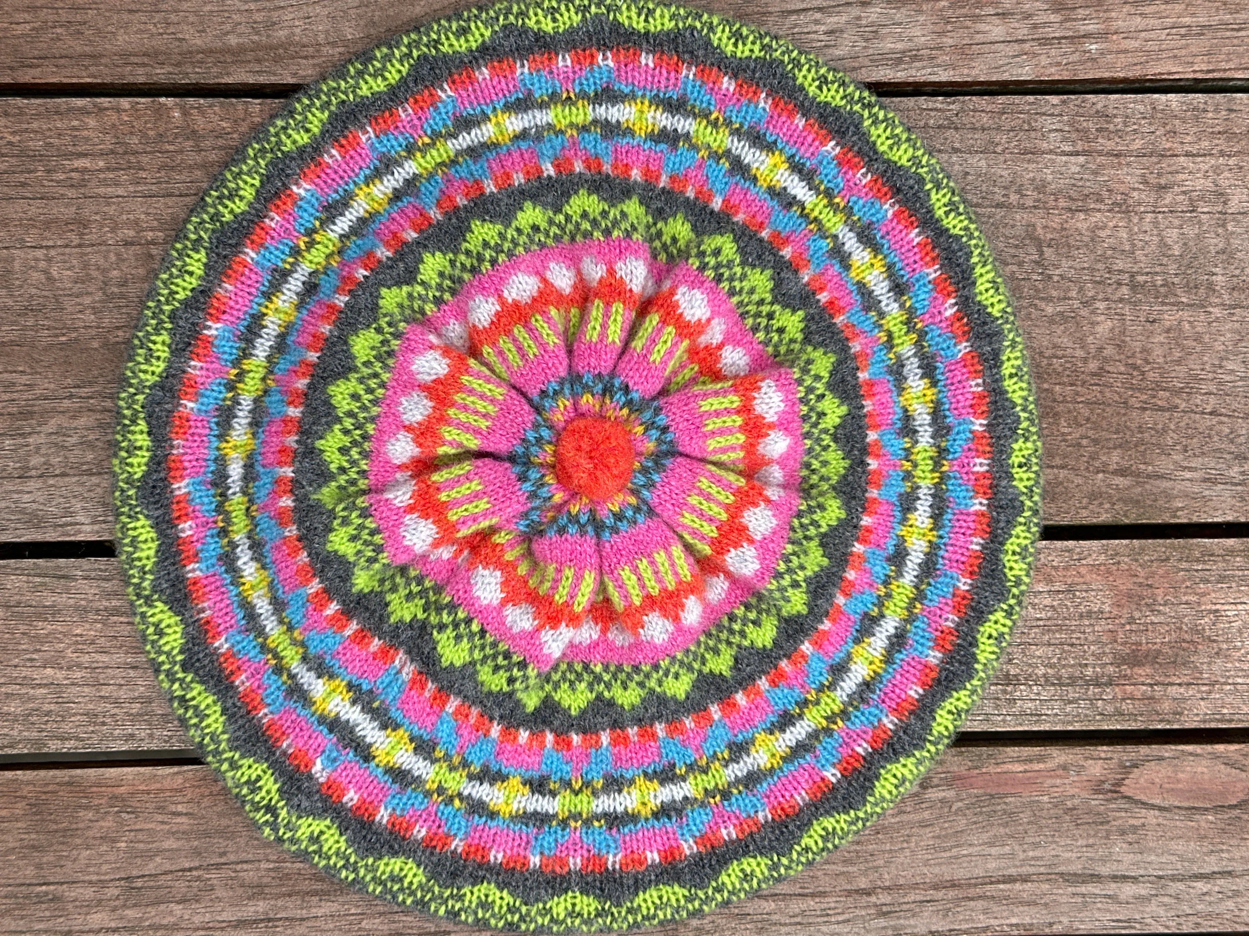 Eribe Fairisle Alloa Beret In Festival