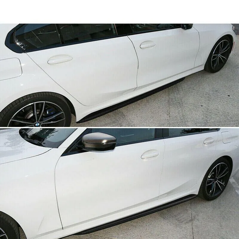 Fit 2019-2022 BMW 3 Series G20 M Style  Side Skirts (Carbon Fiber Print)