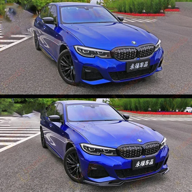 Fit 2019-2022 BMW 3 Series G20 M Style  Side Skirts (Carbon Fiber Print)