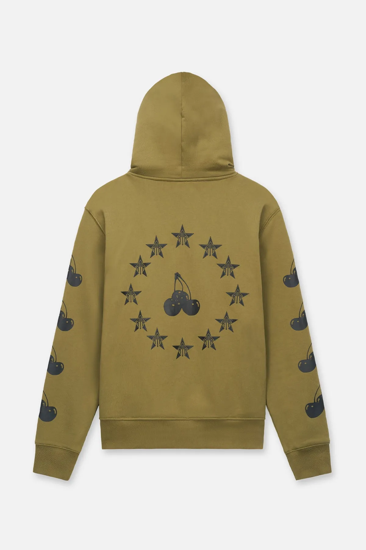 FLOYD ZIP UP HOODIE | CHARTREUSE BLACK CHERRIES