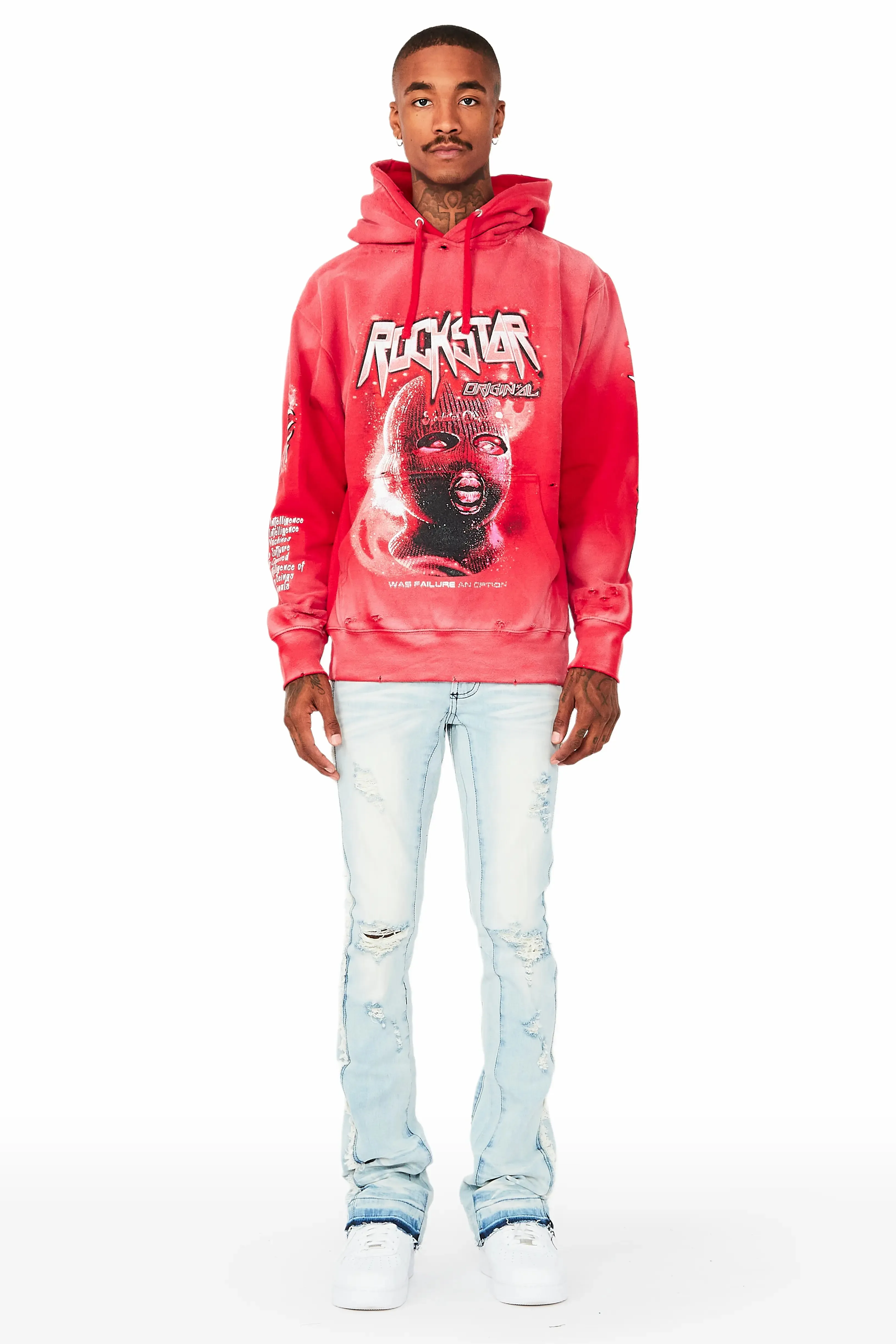 Ganen Red Graphic Hoodie