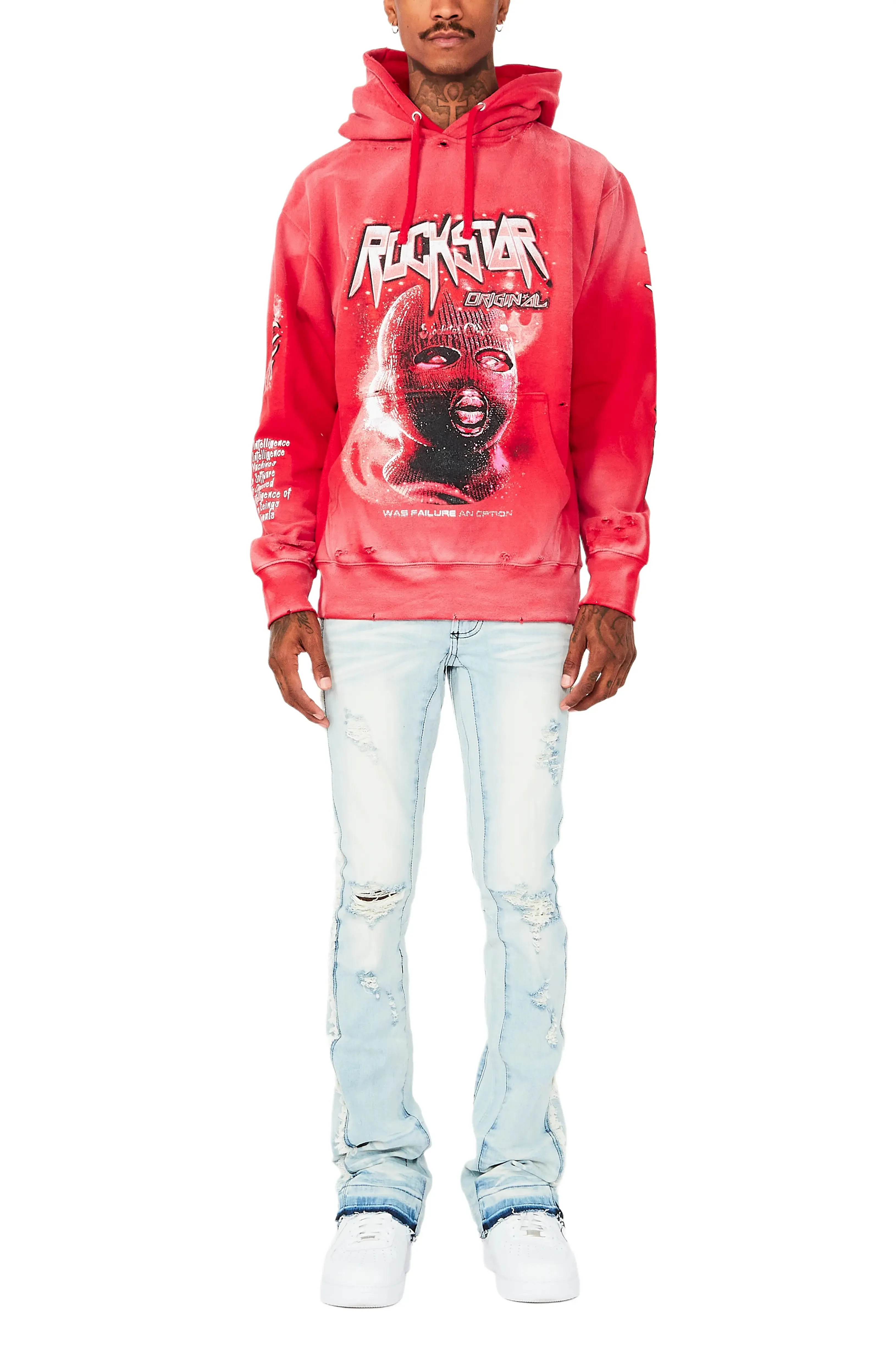 Ganen Red Graphic Hoodie