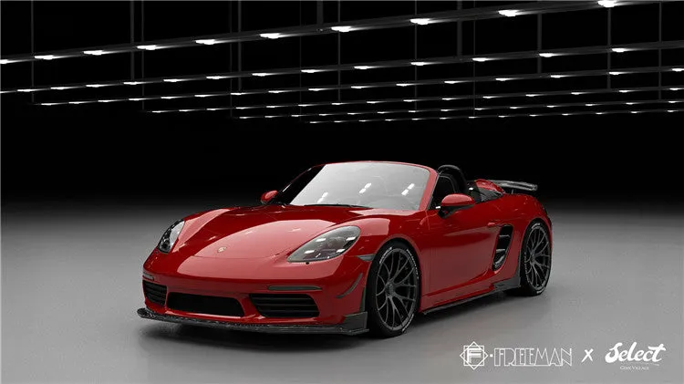 Geex Village Side Skirts for Porsche 718 Cayman Boxster Base S T GTS GT4 Spyder 2017-ON Carbon Fiber