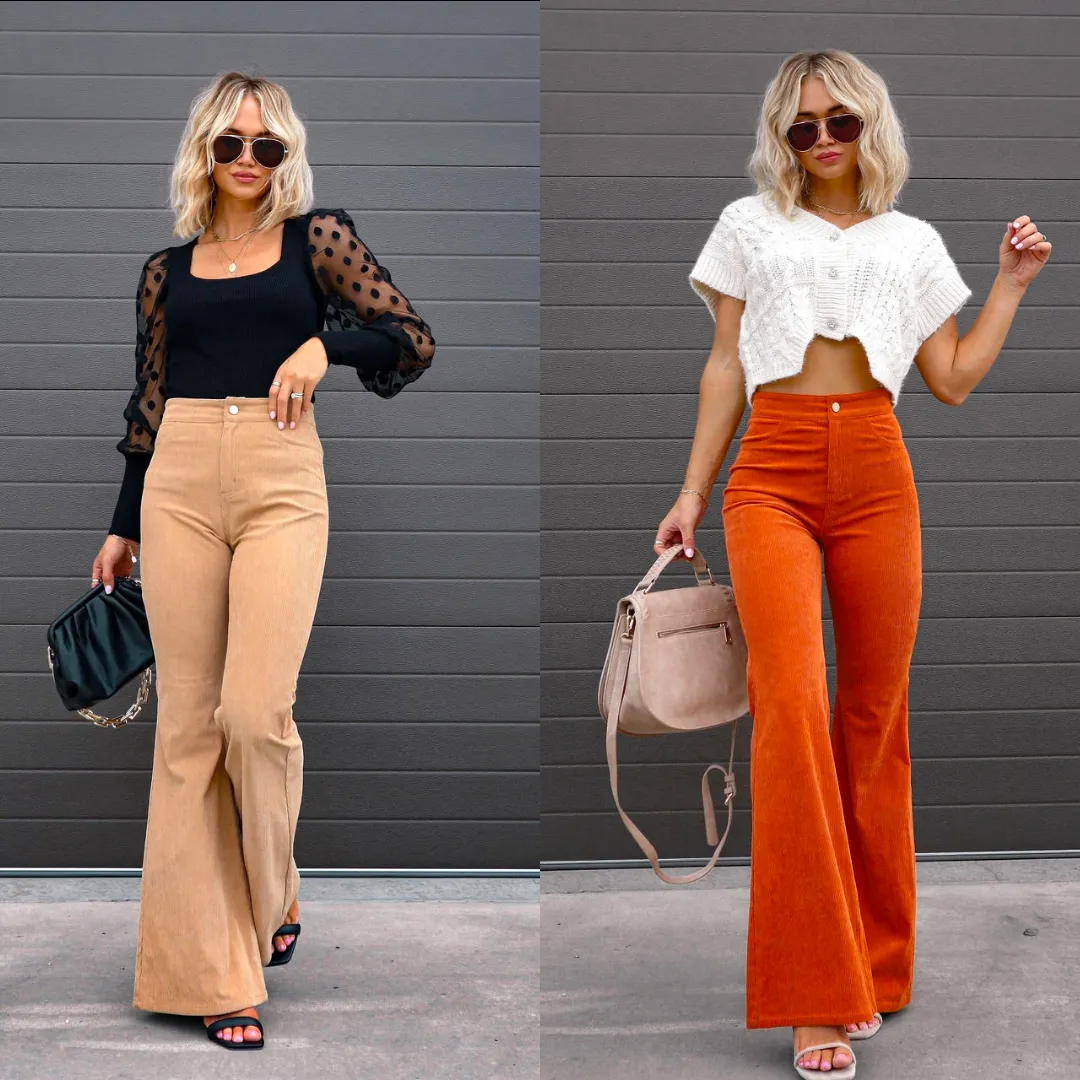 Hoge Taille Flared Broek voor Casual Stijl