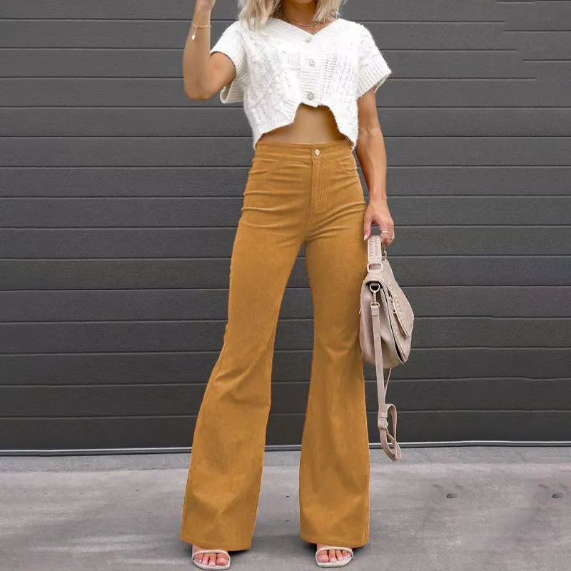 Hoge Taille Flared Broek voor Casual Stijl