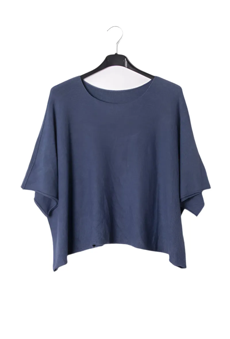 Italian Boxy Cropped Chunky Knit Sweater One Size