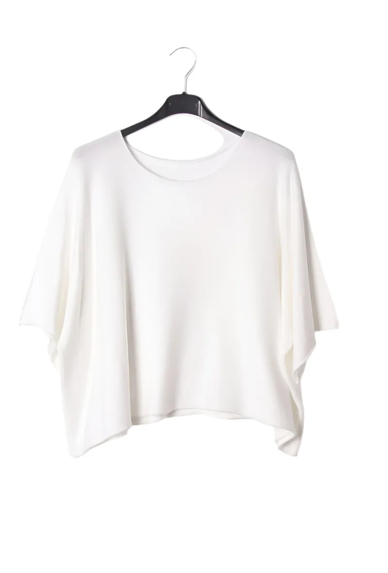 Italian Boxy Cropped Chunky Knit Sweater One Size