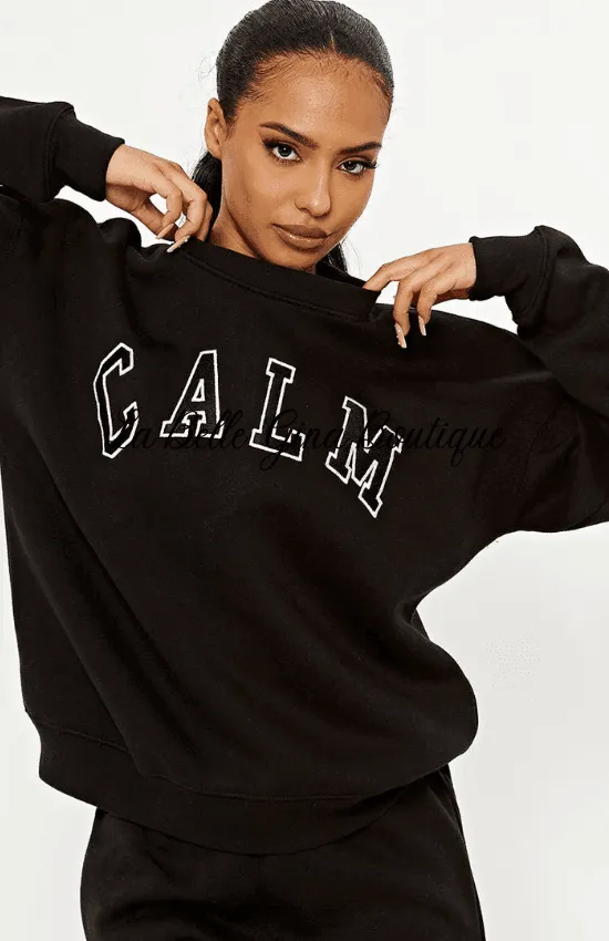 Jaynelle Calm Embroidered Fleece Set