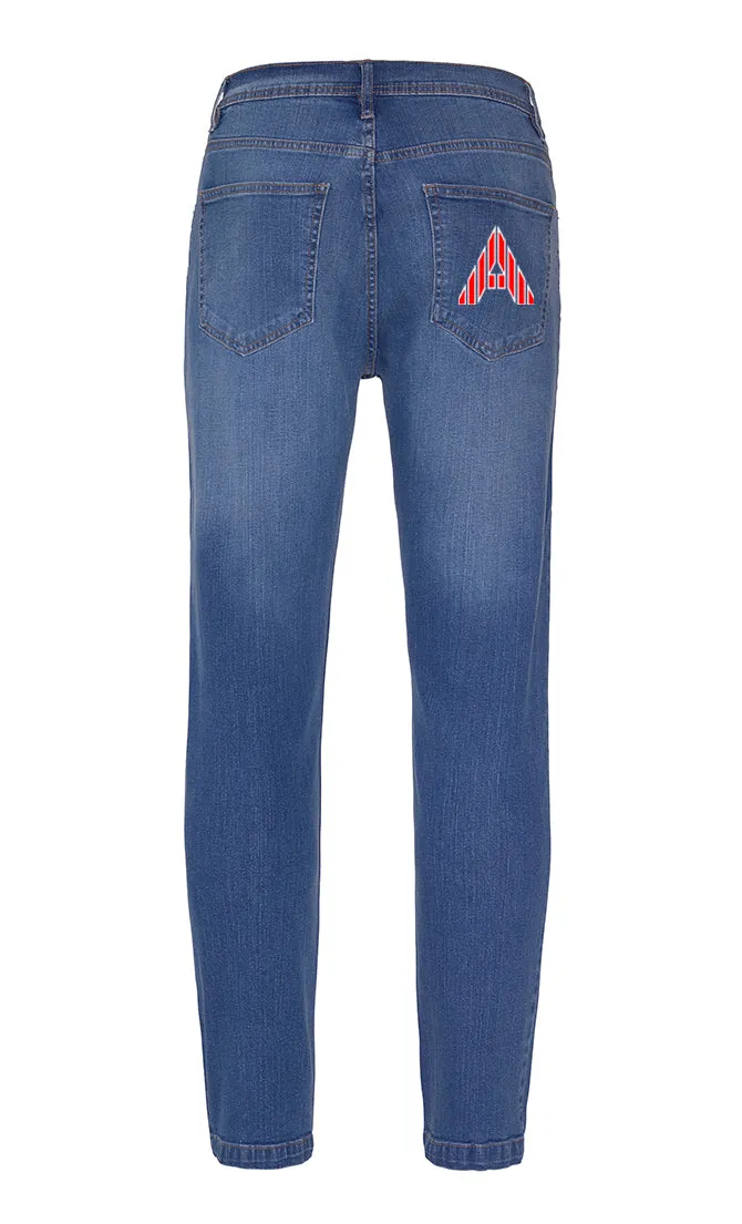 Jeans with A Logo