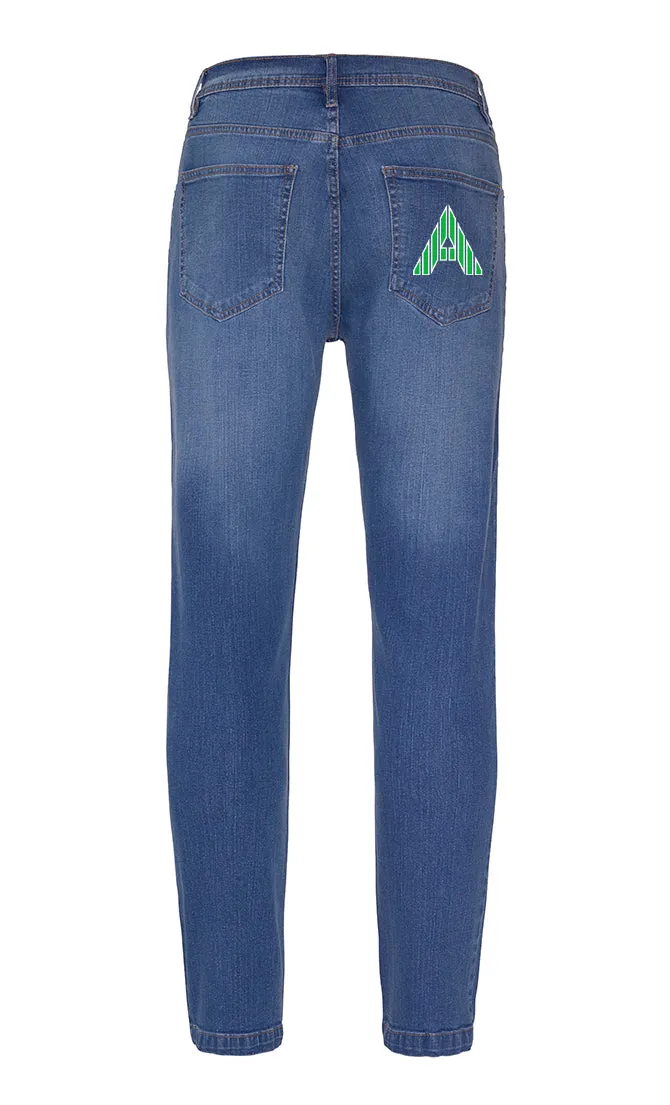 Jeans with A Logo