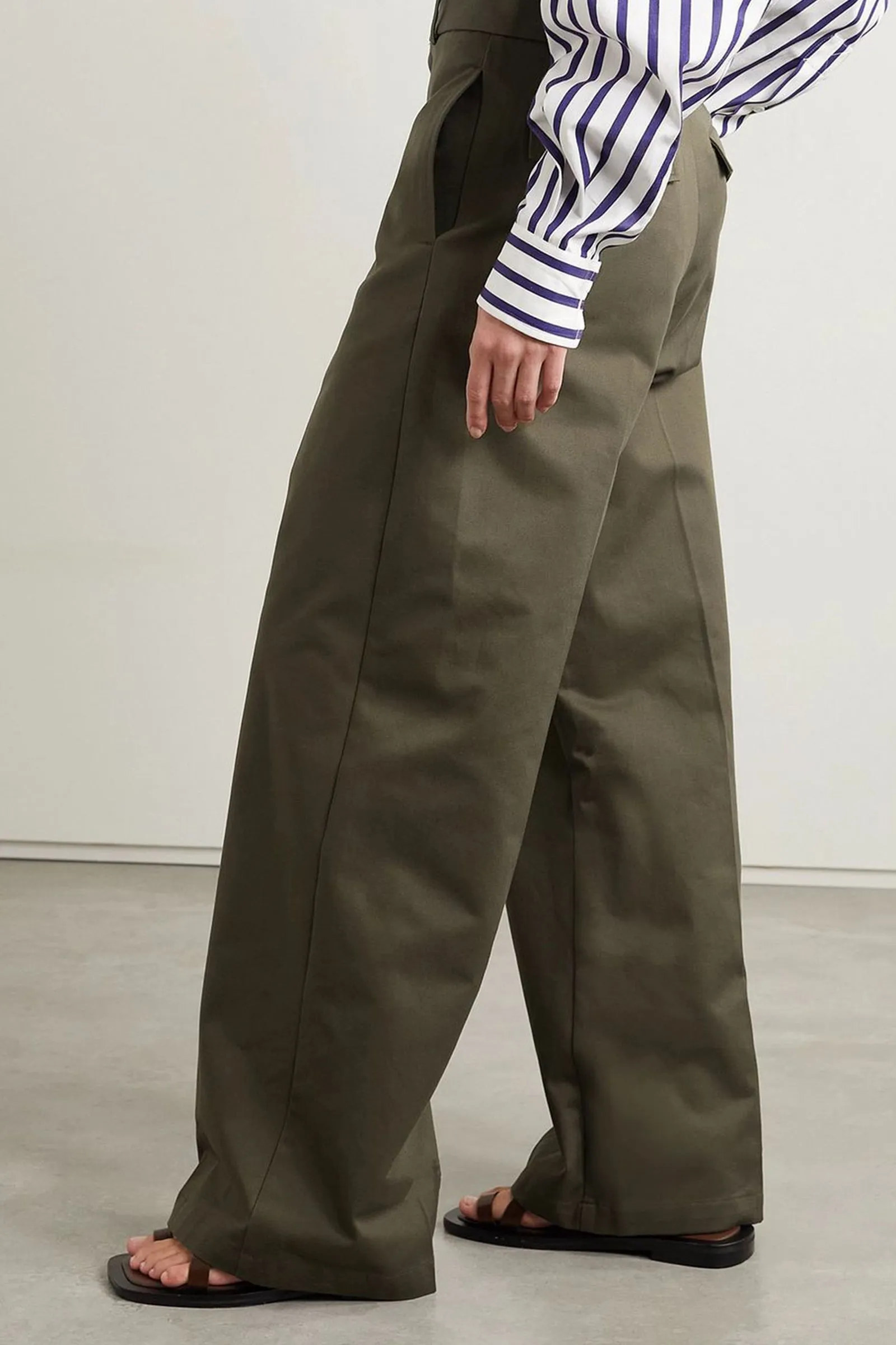 Johan Cotton-Twill Wide-Leg Pants
