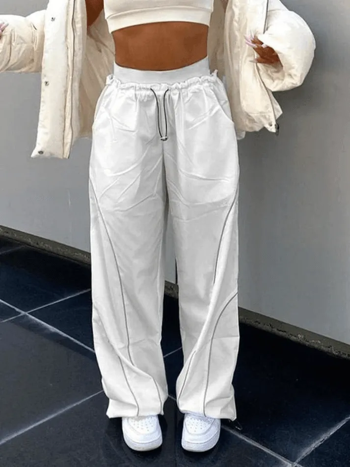 Joskaa Pintuck Detail Straight Leg Pants