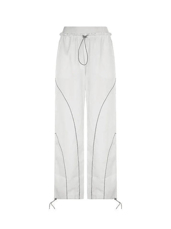 Joskaa Pintuck Detail Straight Leg Pants