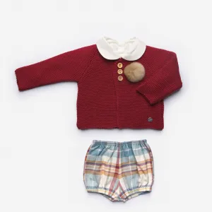 Juliana - Three Piece Pom Pom Set - Rust