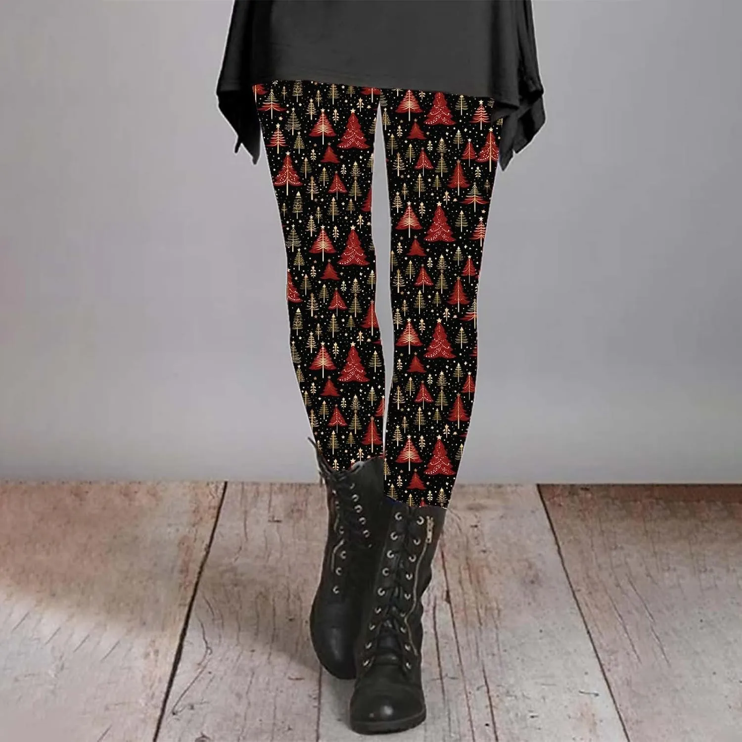 Leather Leggings for Women Leggings Artistic Splash Printed Soft Stretchy Pants Leather Leggings Tummy Control Soft