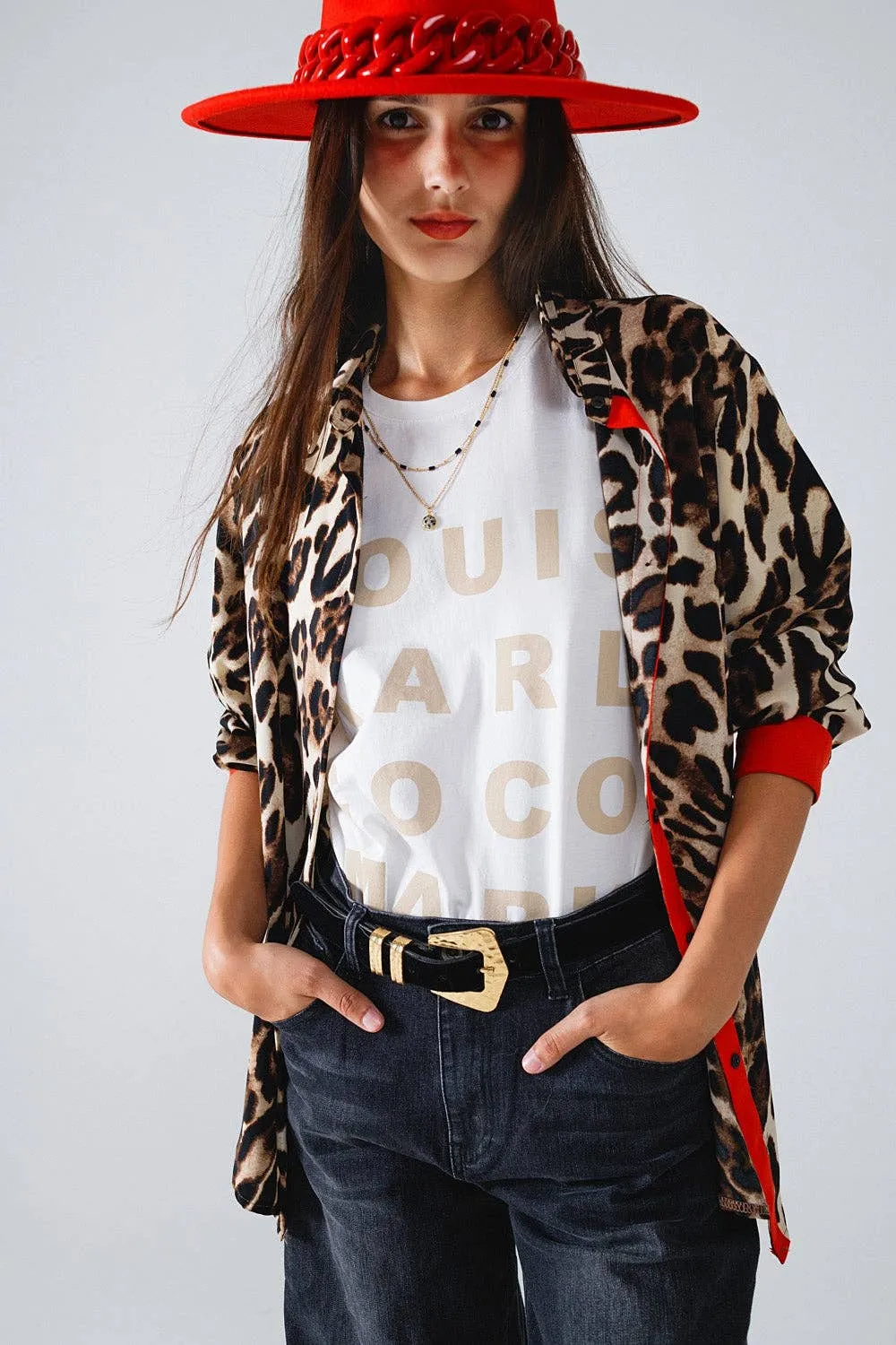 Lila Button Down