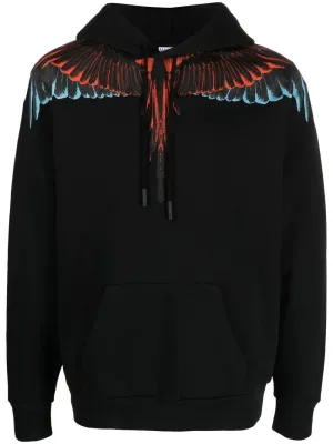 MARCELO BURLON COUNTY OF MILAN Icon Wings Regular Hoodie Black Red