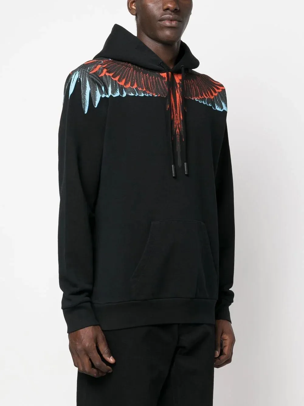 MARCELO BURLON COUNTY OF MILAN Icon Wings Regular Hoodie Black Red