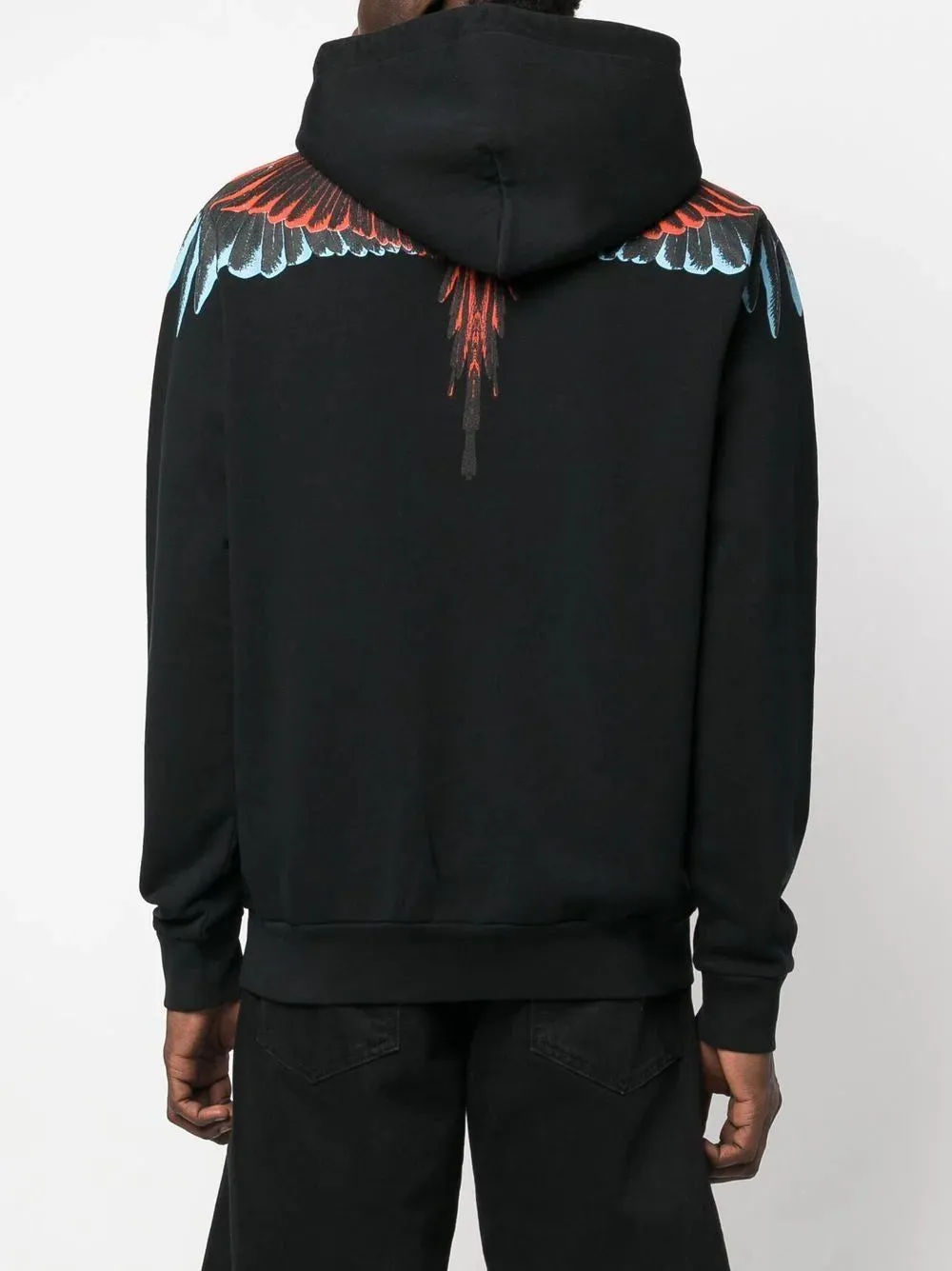 MARCELO BURLON COUNTY OF MILAN Icon Wings Regular Hoodie Black Red