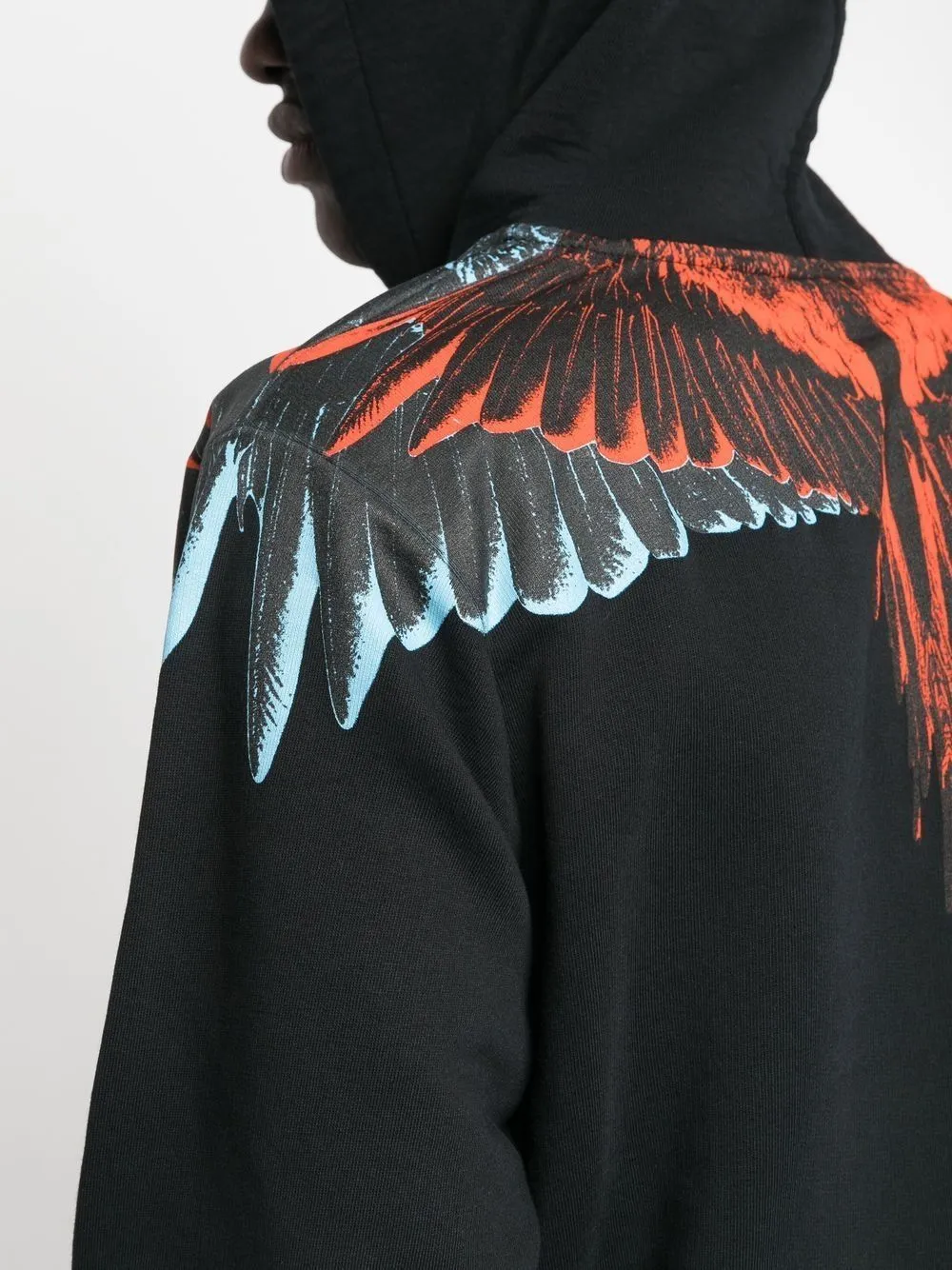 MARCELO BURLON COUNTY OF MILAN Icon Wings Regular Hoodie Black Red