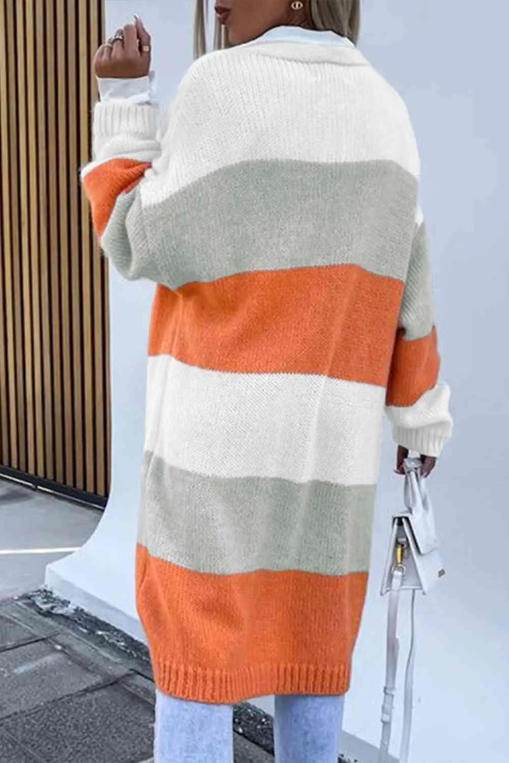 Notable Warmth Knit Striped Duster Cardigan