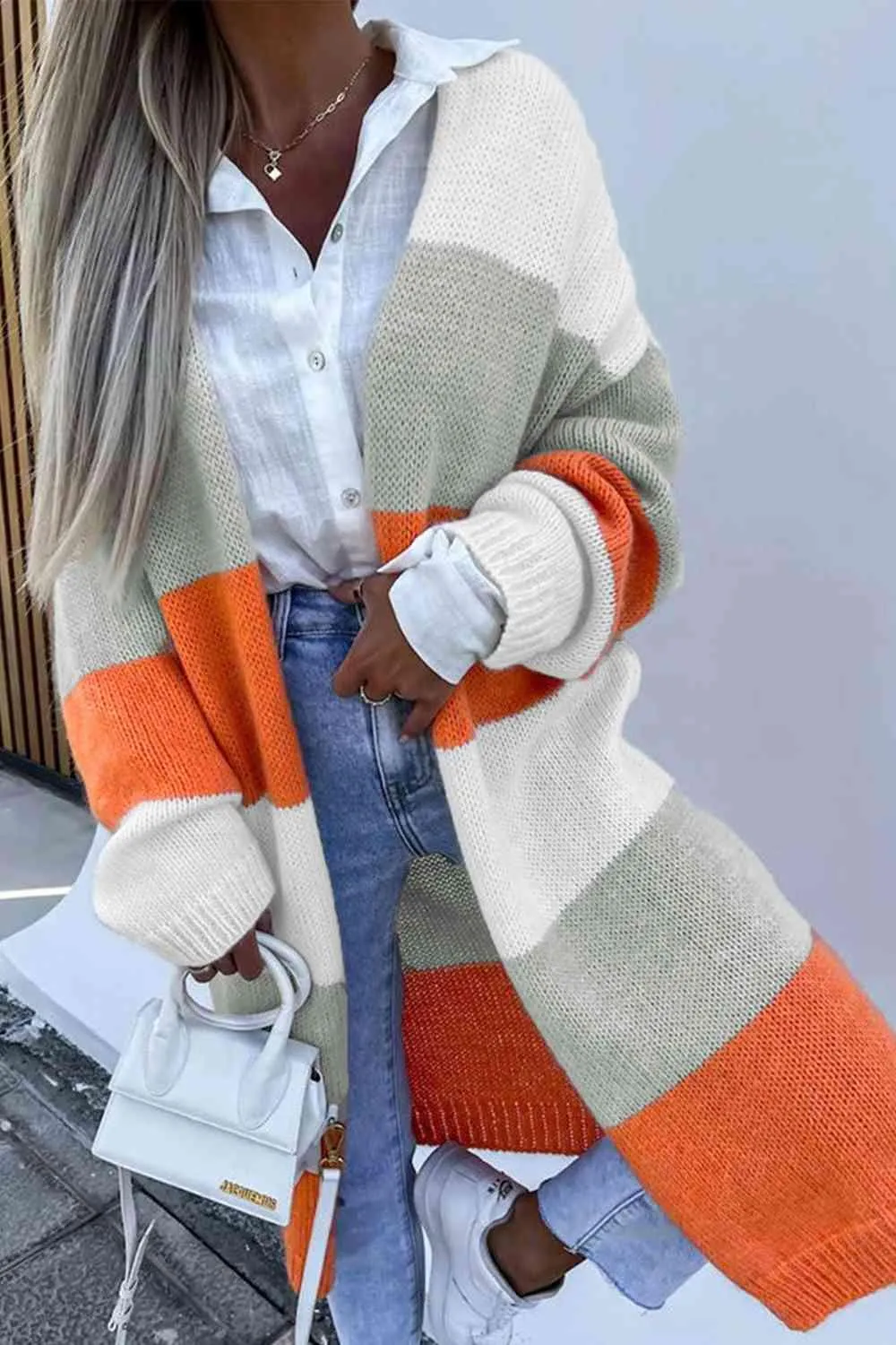 Notable Warmth Knit Striped Duster Cardigan
