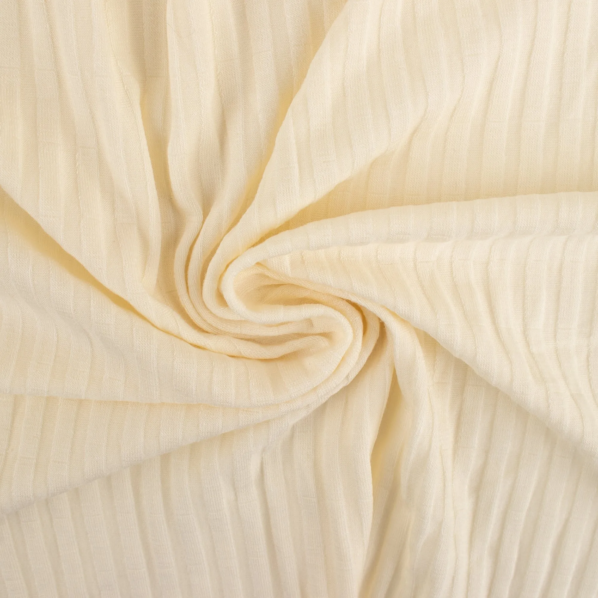 Novelty White Knit - Stripes - Ivory