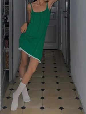 Open Back Stylish Knitwear Mini Dress