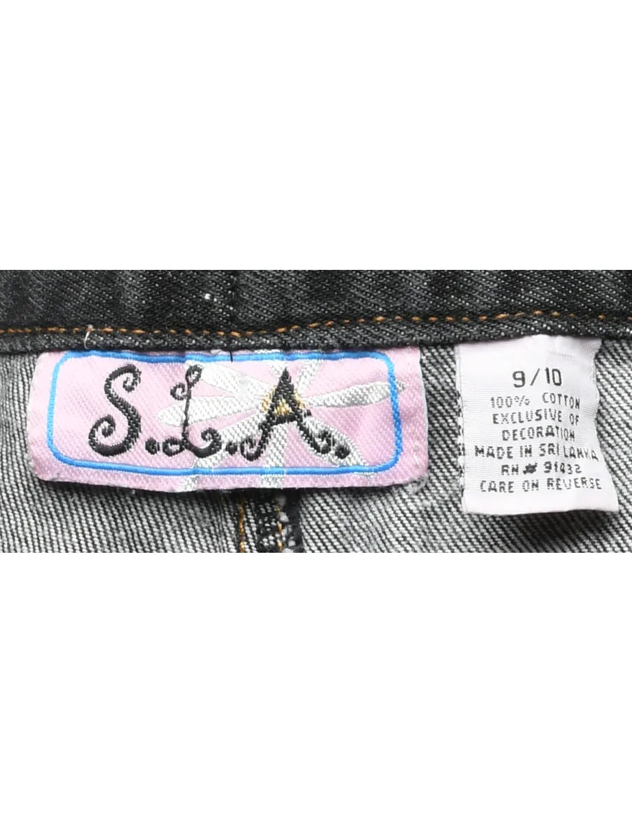 Patchwork Denim Skirt - M